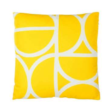 Декоративная подушка Tsunan 45х45 желто-белого цвета