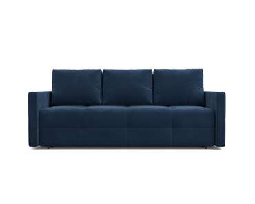Прямой диван-кровать Марсель 2 темно-синего цвета
