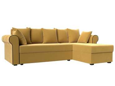 Угловой диван-кровать Рейн желтого цвета правый угол