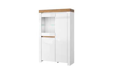 Шкаф с витриной Taurus белого цвета