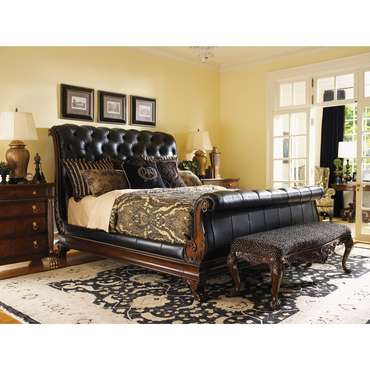 Кровать Coventry Leather Sleigh