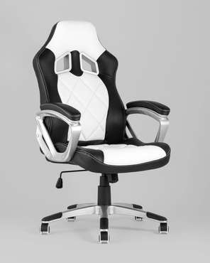 Кресло игровое Top Chairs Continental черно-белого цвета 