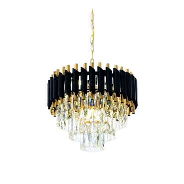 Подвесная люстра Funneli LDP 6003-400 BK+F.GD (хрусталь, цвет прозрачный)
