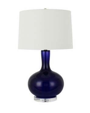 Настольная лампа Эверли бело-синего цвета