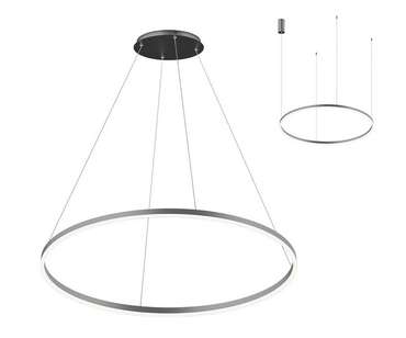Подвес Тор матовый никель d80 h150 Led 45W (4000K) 2 типа крепления