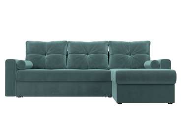Угловой диван-кровать Верона бирюзового цвета правый угол