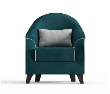 Кресло Бемоль в обивке из велюра темно-зеленого цвета