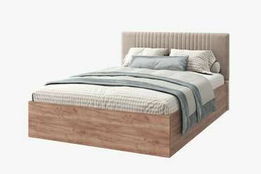 Кровать Тоскана 140х200 бежево-коричневого цвета