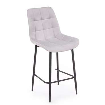 Барный стул Челси 360 светло-серого цвета вращающийся