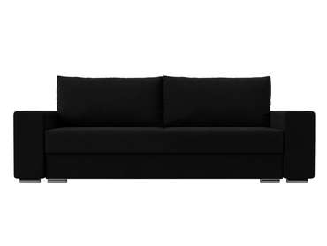Прямой диван-кровать Дрезден черного цвета