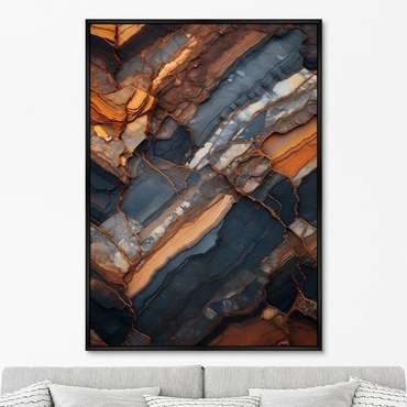 Репродукция картины на холсте Stone color palette, No 1, 2024г.