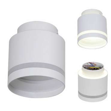 Накладной светильник 53001-9.5-001IL GX53+LED3W WT (металл, цвет белый)