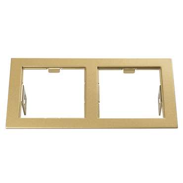 Рамка DOMINO Double QUADRO MR16 ЗОЛОТО