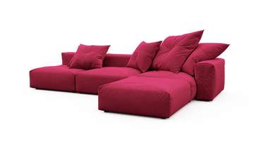 Угловой диван Фиджи красного цвета