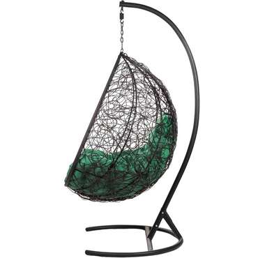 Кресло подвесное Tropica черно-зеленого цвета