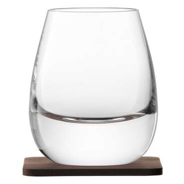 Набор стаканов с деревянными подставками islay whisky, 250 мл, 2 шт.