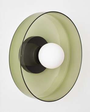 Настенный светильник “Кассель” с зеленым стеклом – 35 см