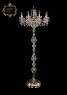Хрустальный торшер под старину Art Classic 45231 13.23.8.200.h-160.Gd.Dr с подвесками