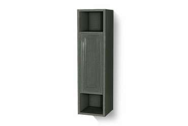 Шкаф настенный Сакраменто черно-серого цвета (левый)