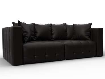 Диван-кровать Лига-052 темно-коричневого цвета (экокожа)