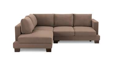 Угловой диван-кровать Дрезден светло-коричневого цвета