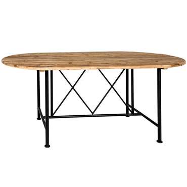 Обеденный стол Континенталь из натурального дерева и металла