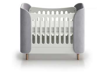 Кроватка Kidi Soft mini 60х120 серого цвета