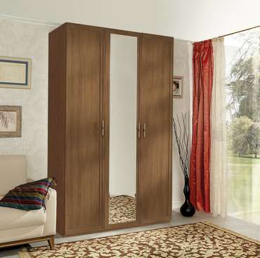 Шкаф с зеркалом Palmari коричневого цвета
