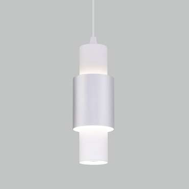 Подвесной светодиодный светильник 50204/1 LED белый/матовое серебро Bento