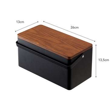 Коробка для швейных принадлежностей Tower черно-коричневого цвета