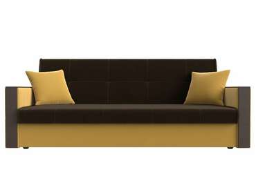 Прямой диван-кровать Валенсия желто-коричневого цвета