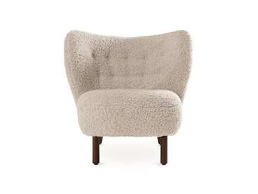 Кресло Lounge Wood бежевого цвета