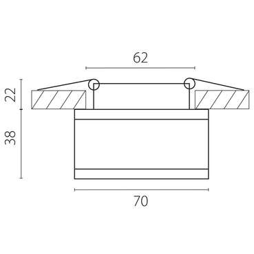 Светодиодный встраиваемый светильник Maturo M 3000K со стеклянным плафоном