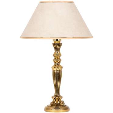 Настольная лампа Богемия с абажуром молочного цвета
