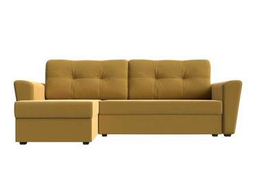 Угловой диван-кровать Амстердам лайт желтого цвета левый угол