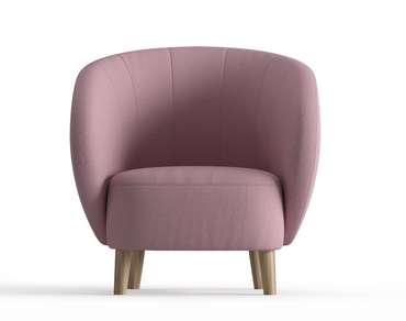 Кресло Чарльз в обивке из велюра темно-розового цвета