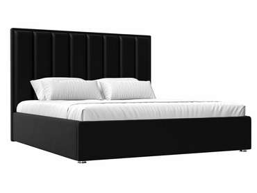 Кровать Афродита 180х200 черного цвета с подъемным механизмом (экокожа)