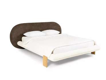 Кровать Softbay 160х200 с изголовьем темно-коричневого цвета без подъемного механизма