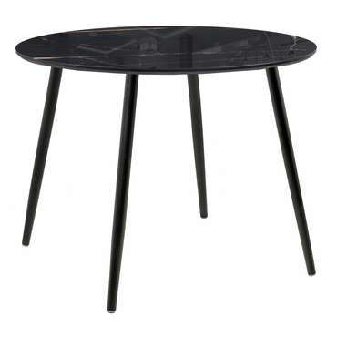 Стеклянный стол Анселм черного цвета