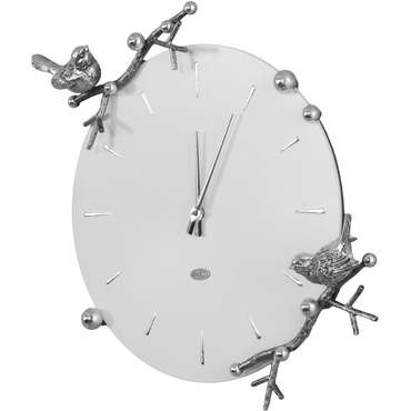 Часы настенные Терра бело-серебряного цвета