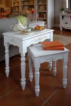 Комплект столиков Марсель белого цвета