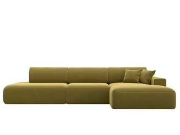Угловой диван-кровать Лига 036 Модерн Лонг желтого цвета правый угол