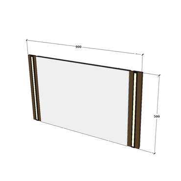 Зеркало настенное Отражение З90.3 цвета Дуб Бурбон