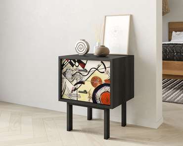 Тумбочка с двумя ящиками Emerson с принтом Kandinsky