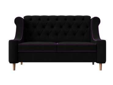 Прямой диван Бронкс черного цвета