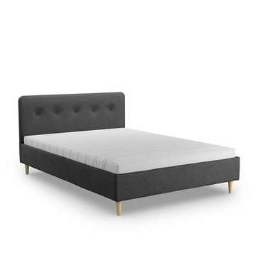 Кровать Дримс 160x200 темно-серого цвета без подъемного механизма