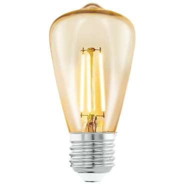 Светодиодная лампа филаментная 220V ST48 E27 3.5W 220Lm 2200K янтарного цвета