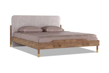 Кровать Меридиан 160x200 серо-бежевого цвета без основания