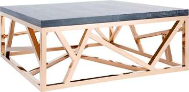 Стол журнальный Geometric на металлическом основании с деревянной столешницей