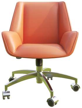 Кресло для посетителя Авиатор оранжевого цвета